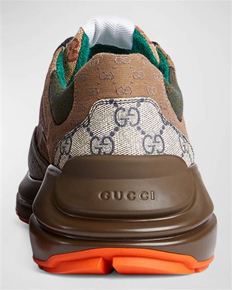 Gucci Men's GG Rython Canvas Fashion Sneakers 